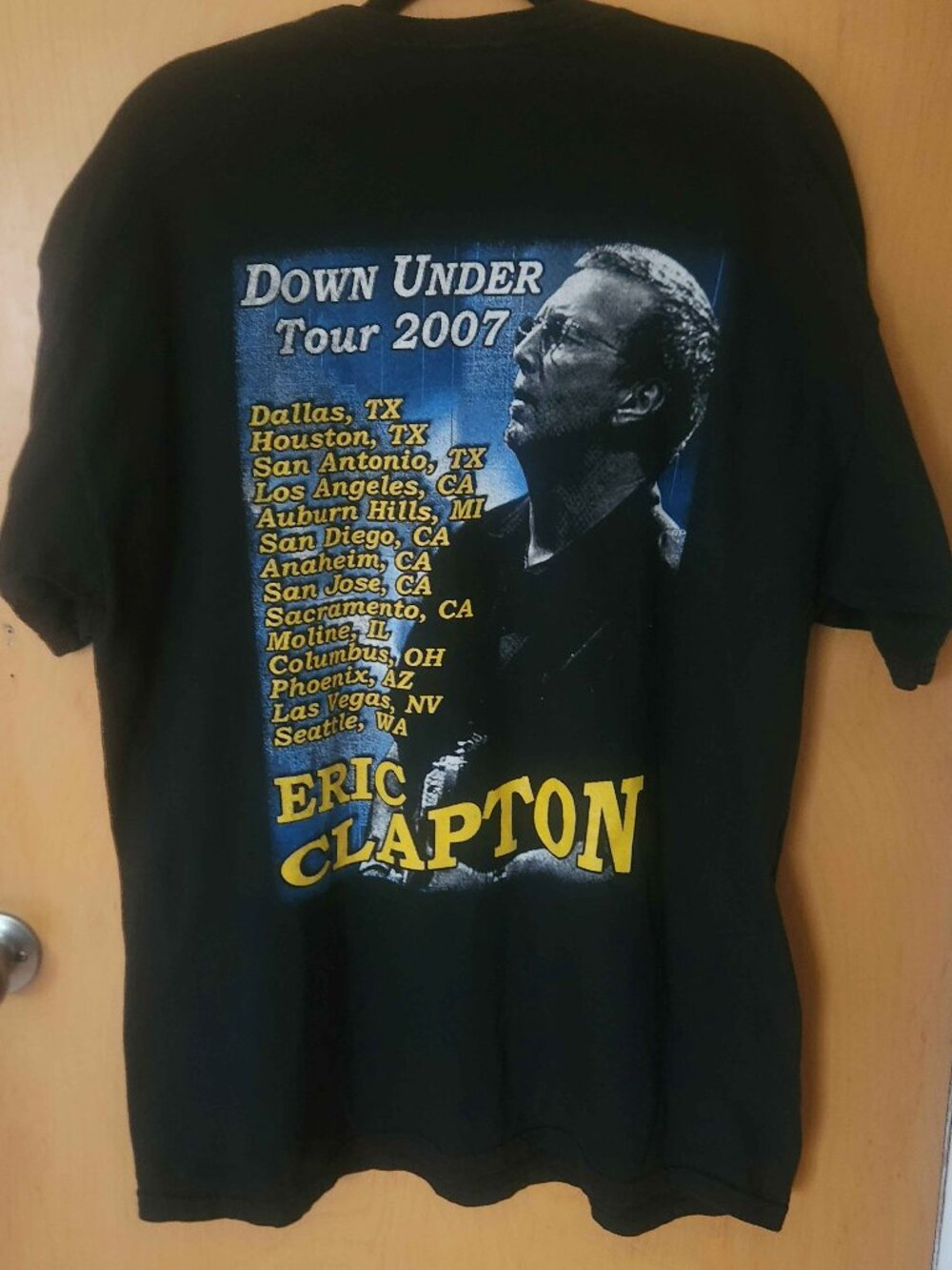 Eric Clapton Down Under 2007 Tour T-Shirt - Men’s XL - Vintage